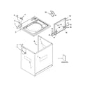 Whirlpool LSQ9650PG4 top and cabinet parts diagram
