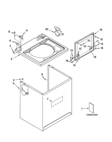 Top and cabinet parts