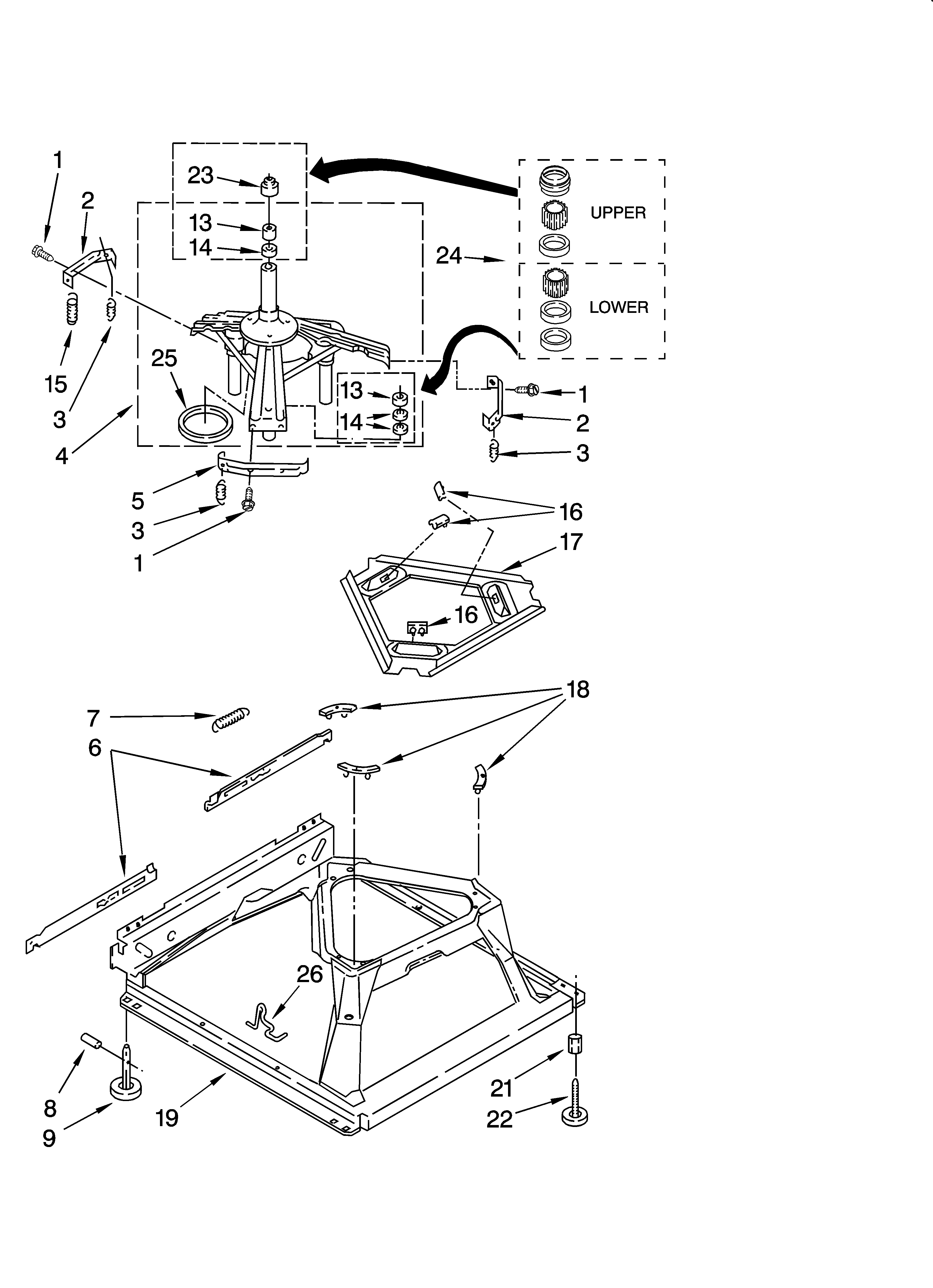 Machine base parts