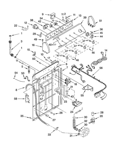 Controls and rear panel parts