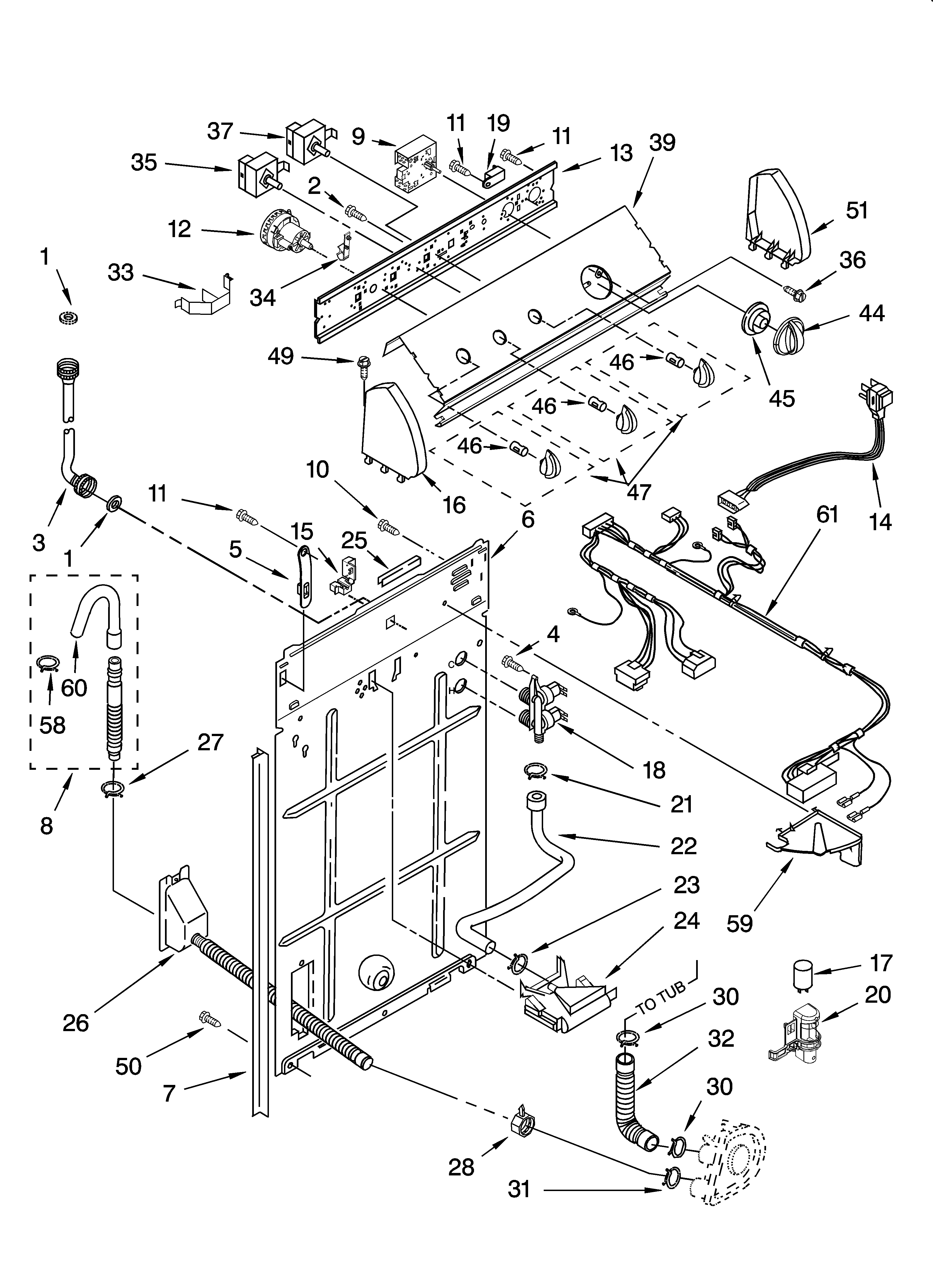 CONTROLS AND REAR PANEL PARTS