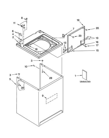 Top and cabinet parts