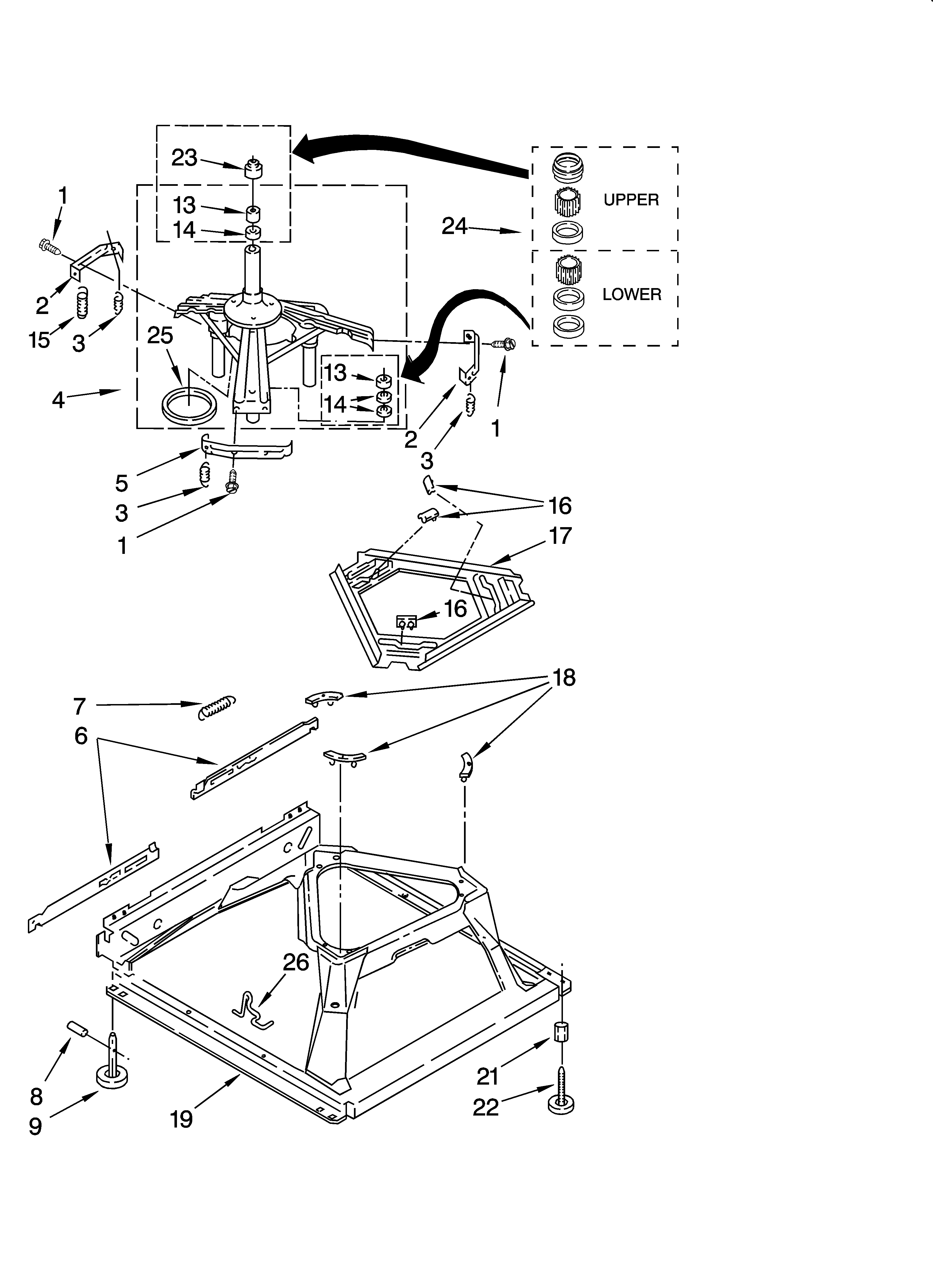 Machine base parts