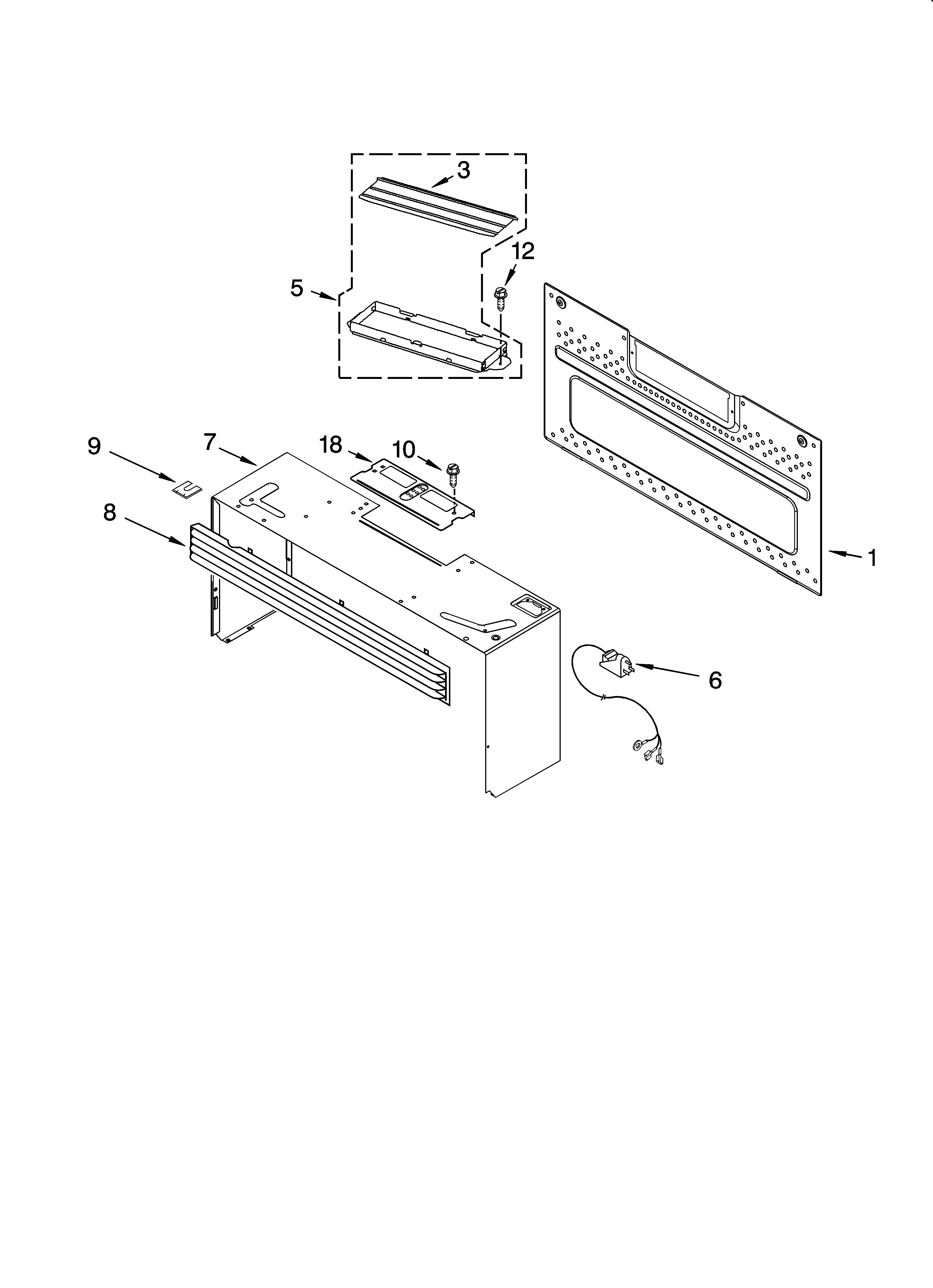 Cabinet and installation parts