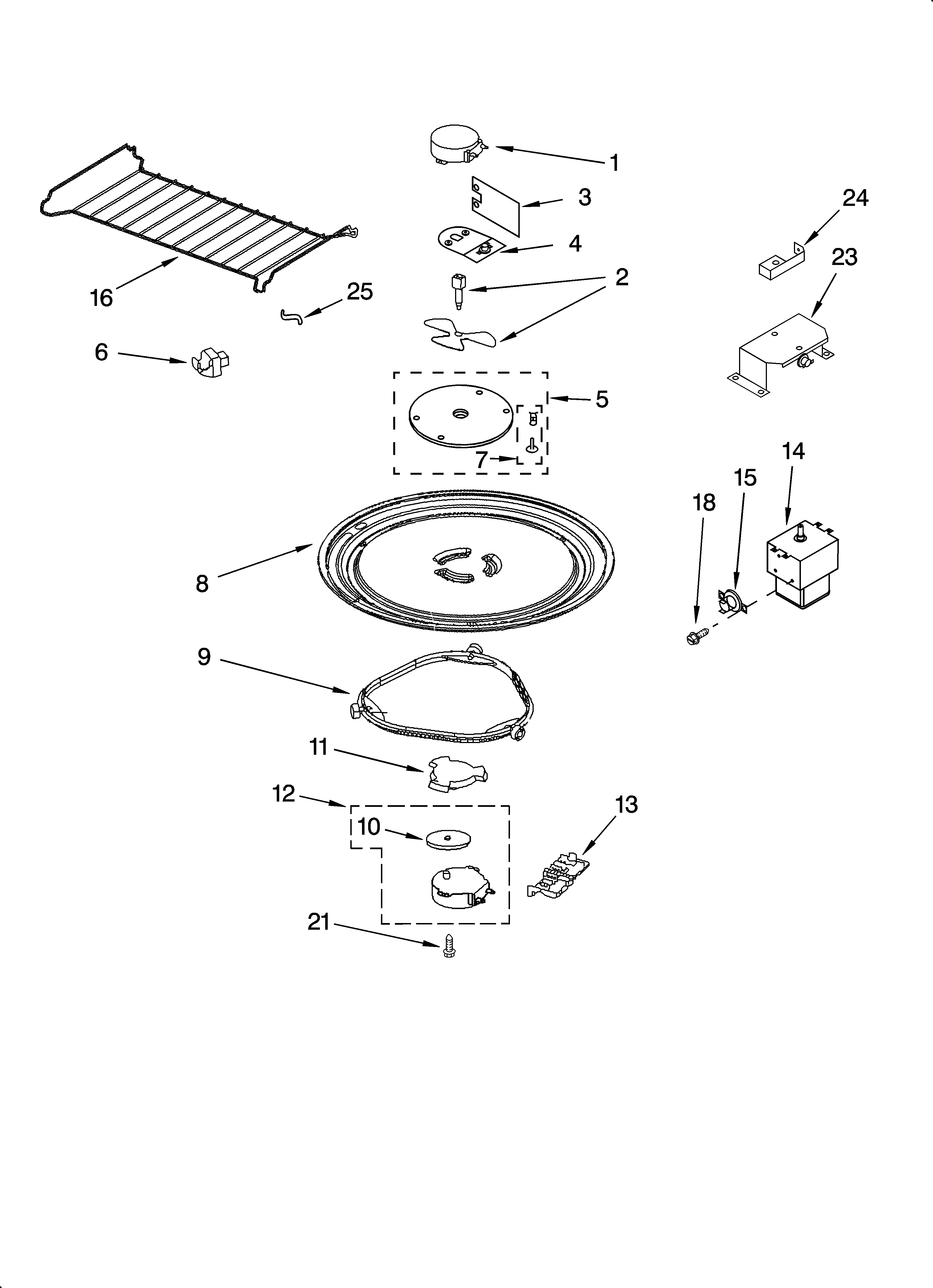 MAGNETRON AND TURNTABLE PARTS