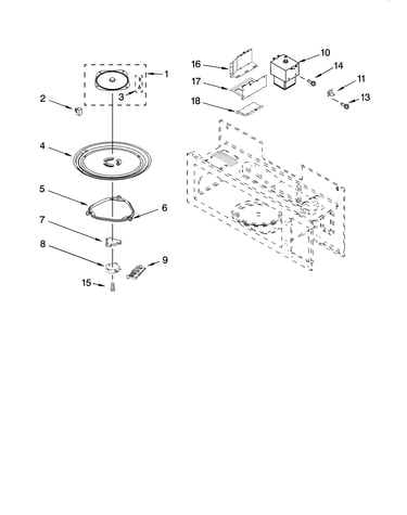 Magnetron and turntable parts