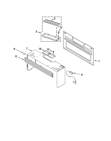 Cabinet and installation parts