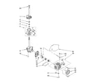 Roper RAS8333RQ3 brake, clutch, gearcase, motor and pump parts diagram