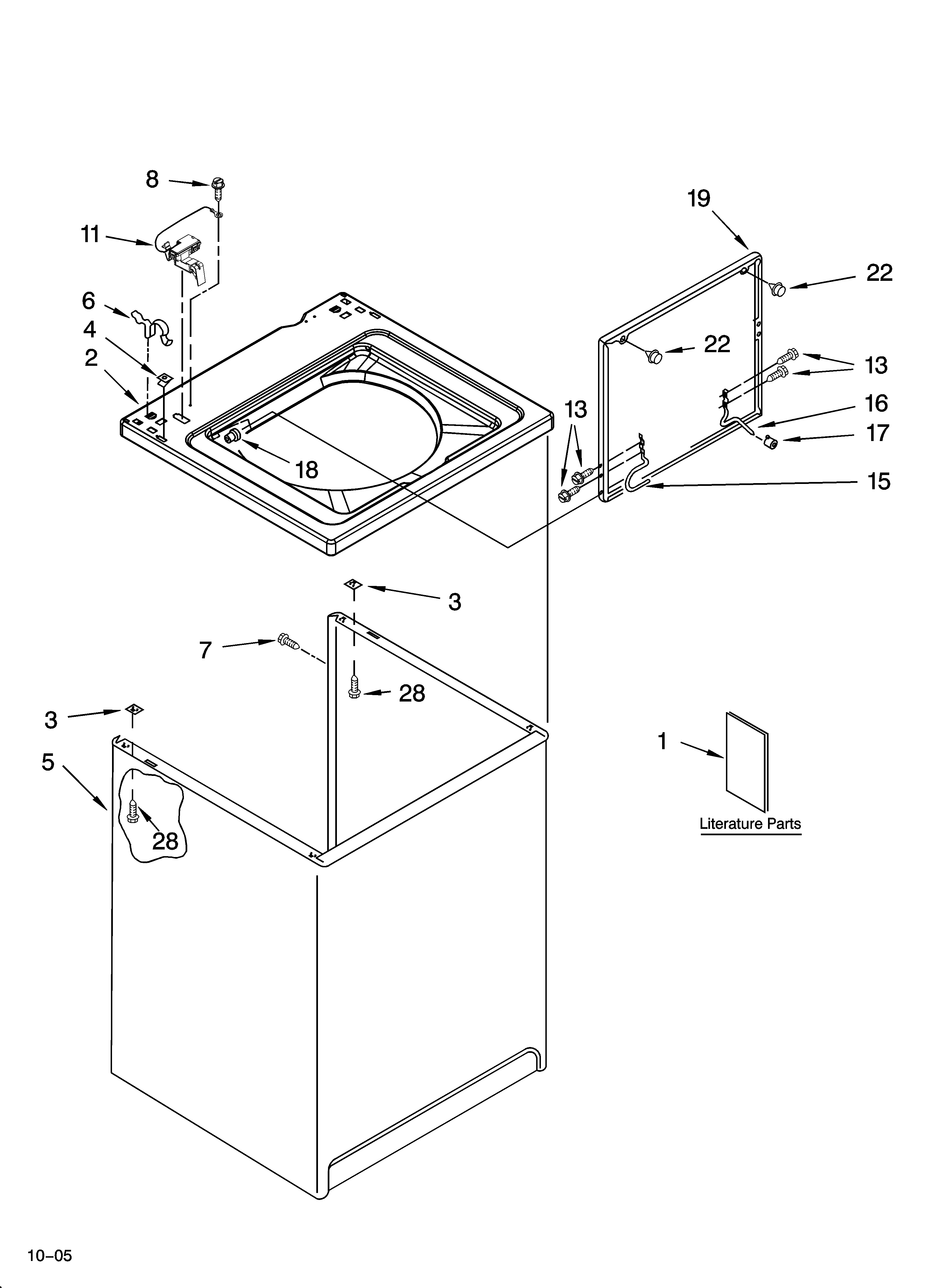 Top and cabinet parts