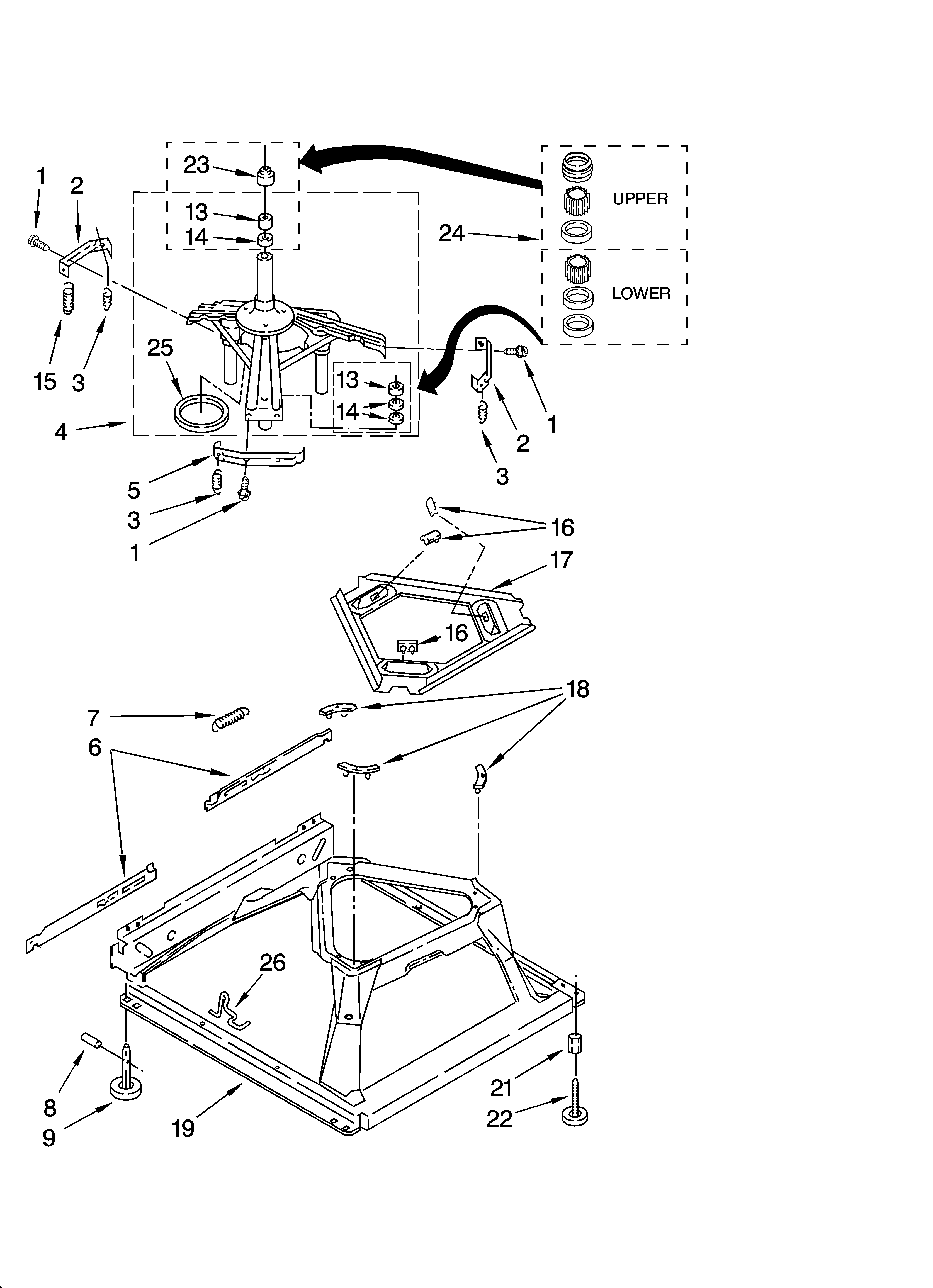 Machine base parts