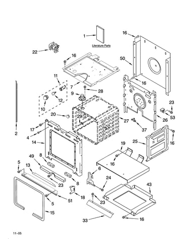 Lower oven parts
