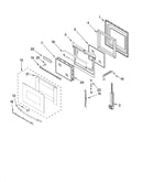 Upper oven door parts