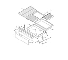 Whirlpool RF380LXPS2 drawer & broiler parts, optional parts diagram