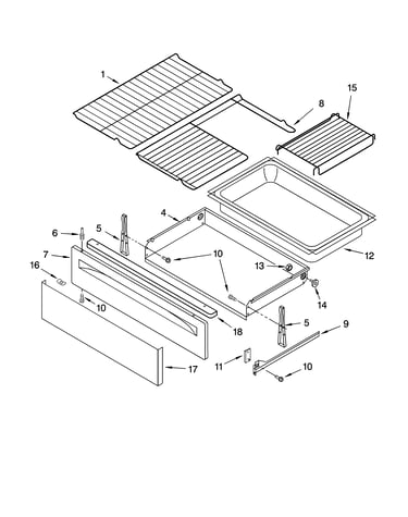 Drawer & broiler parts, optional parts
