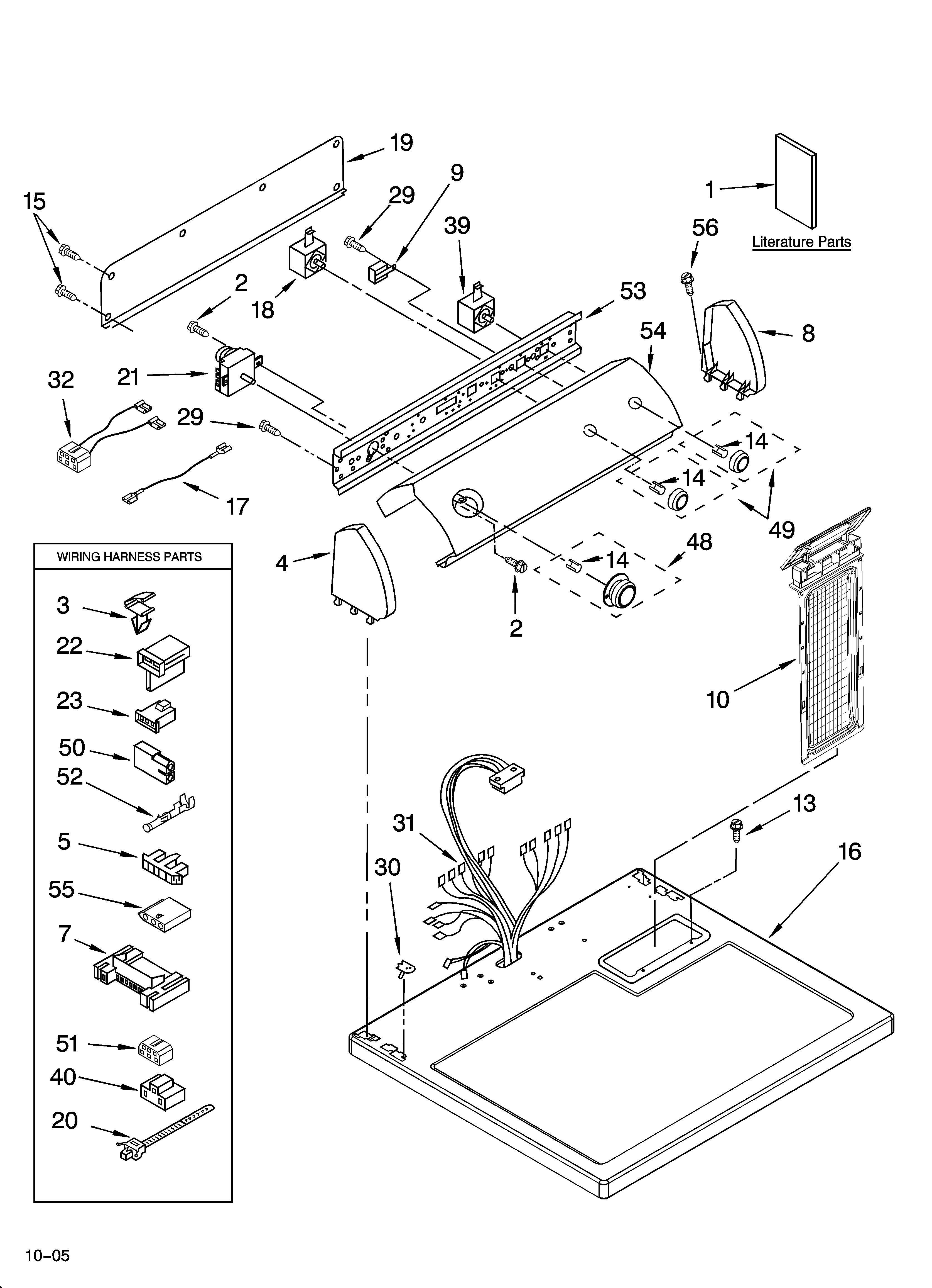 Top and console parts