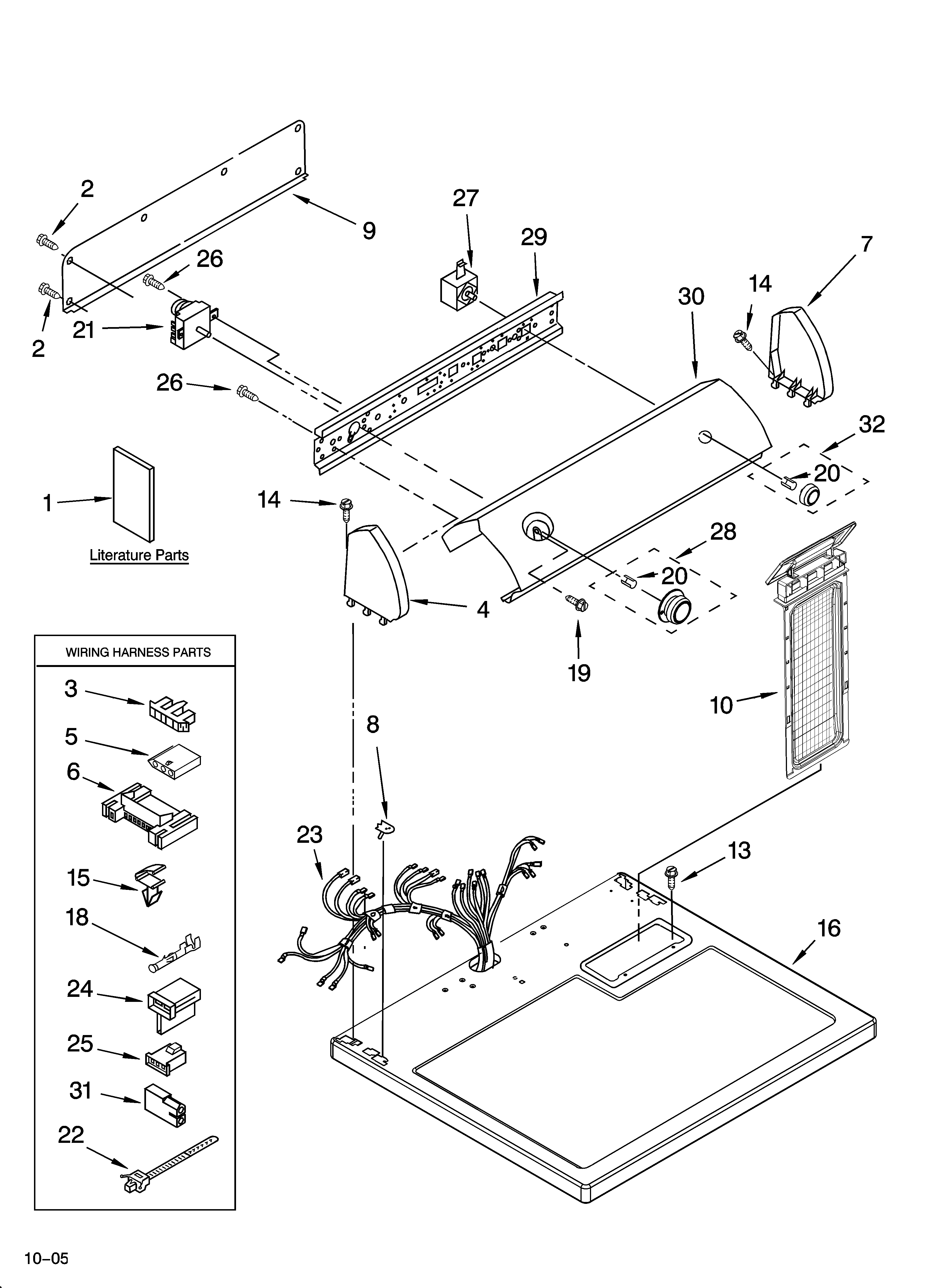 Top and console parts