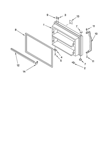 Freezer door parts