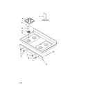 Whirlpool SF380LEPT2 cooktop parts diagram