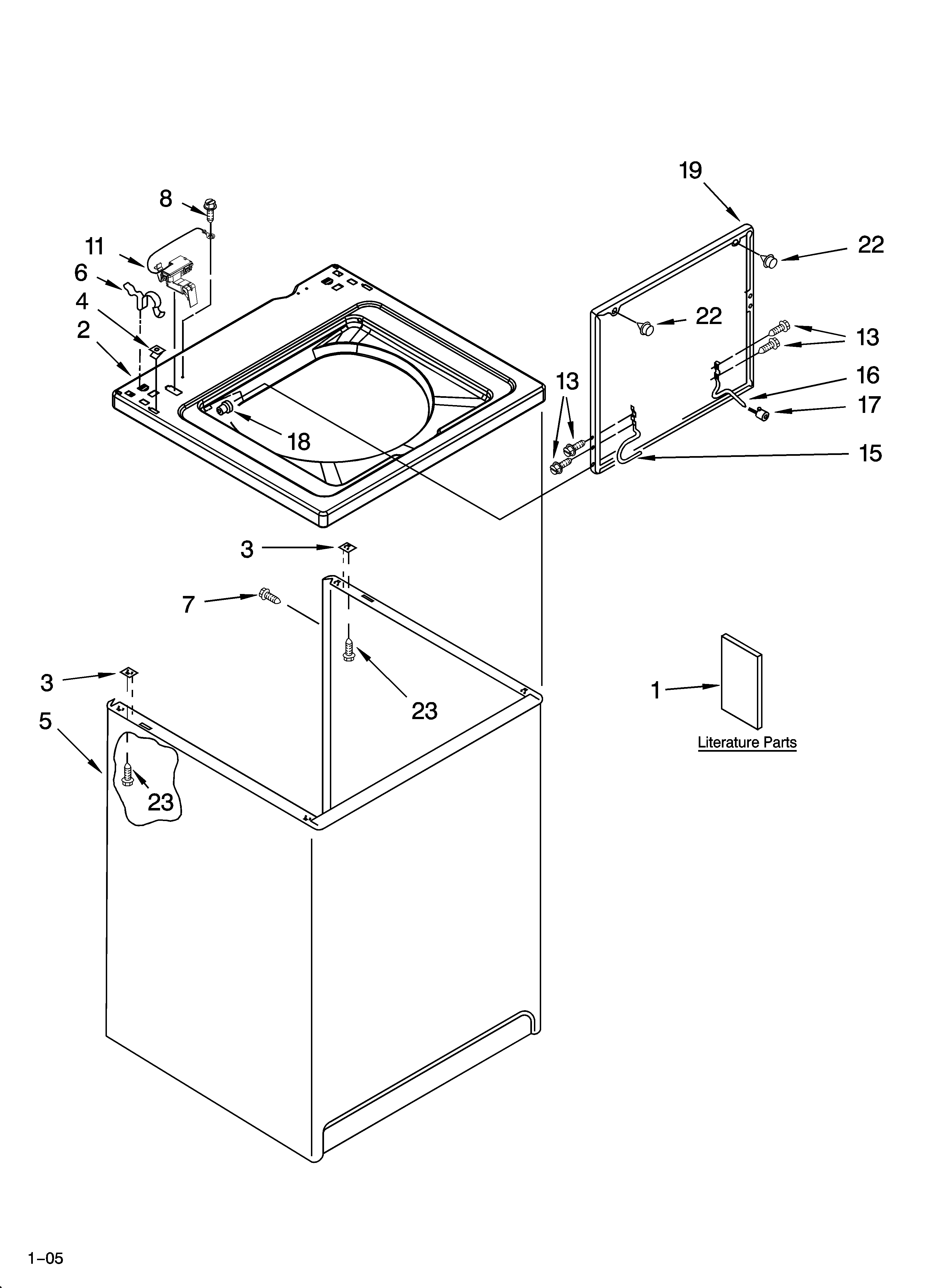 Top and cabinet parts