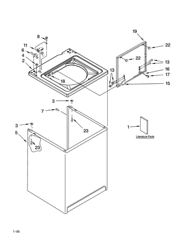 Top and cabinet parts