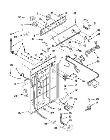 Controls and rear panel parts