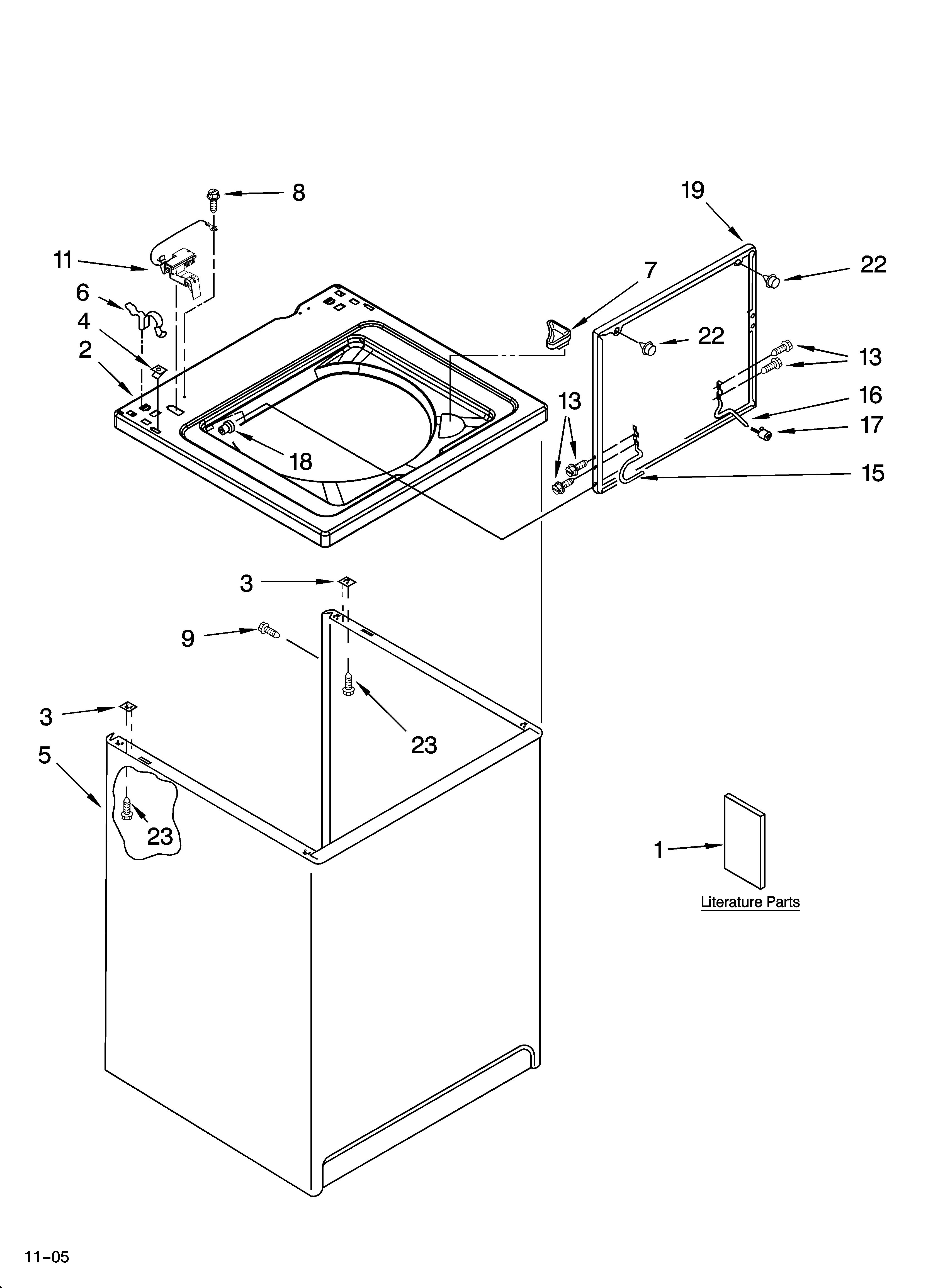 Top and cabinet parts