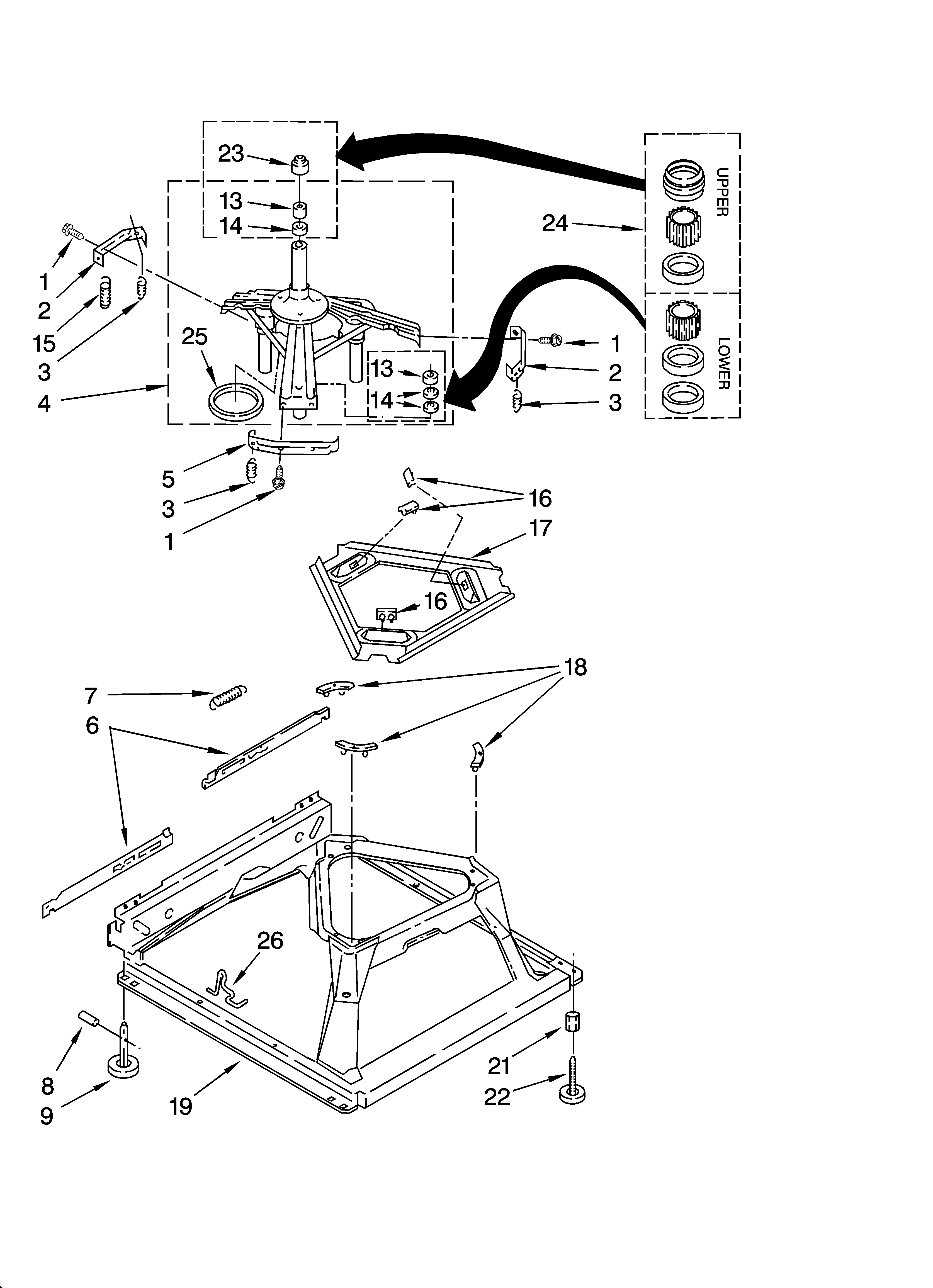 Machine base parts