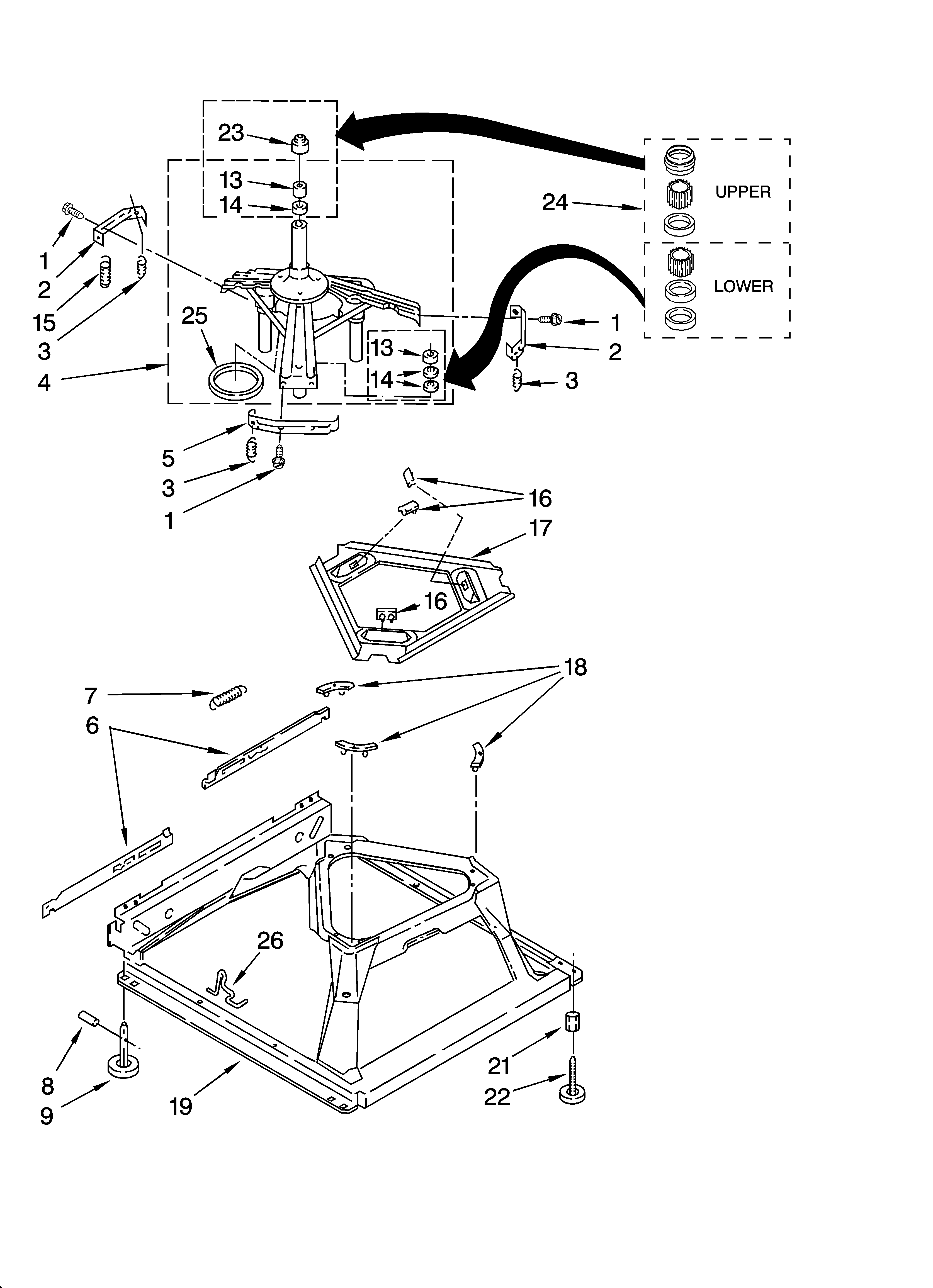 Machine base parts