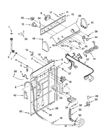 Control and rear panel parts