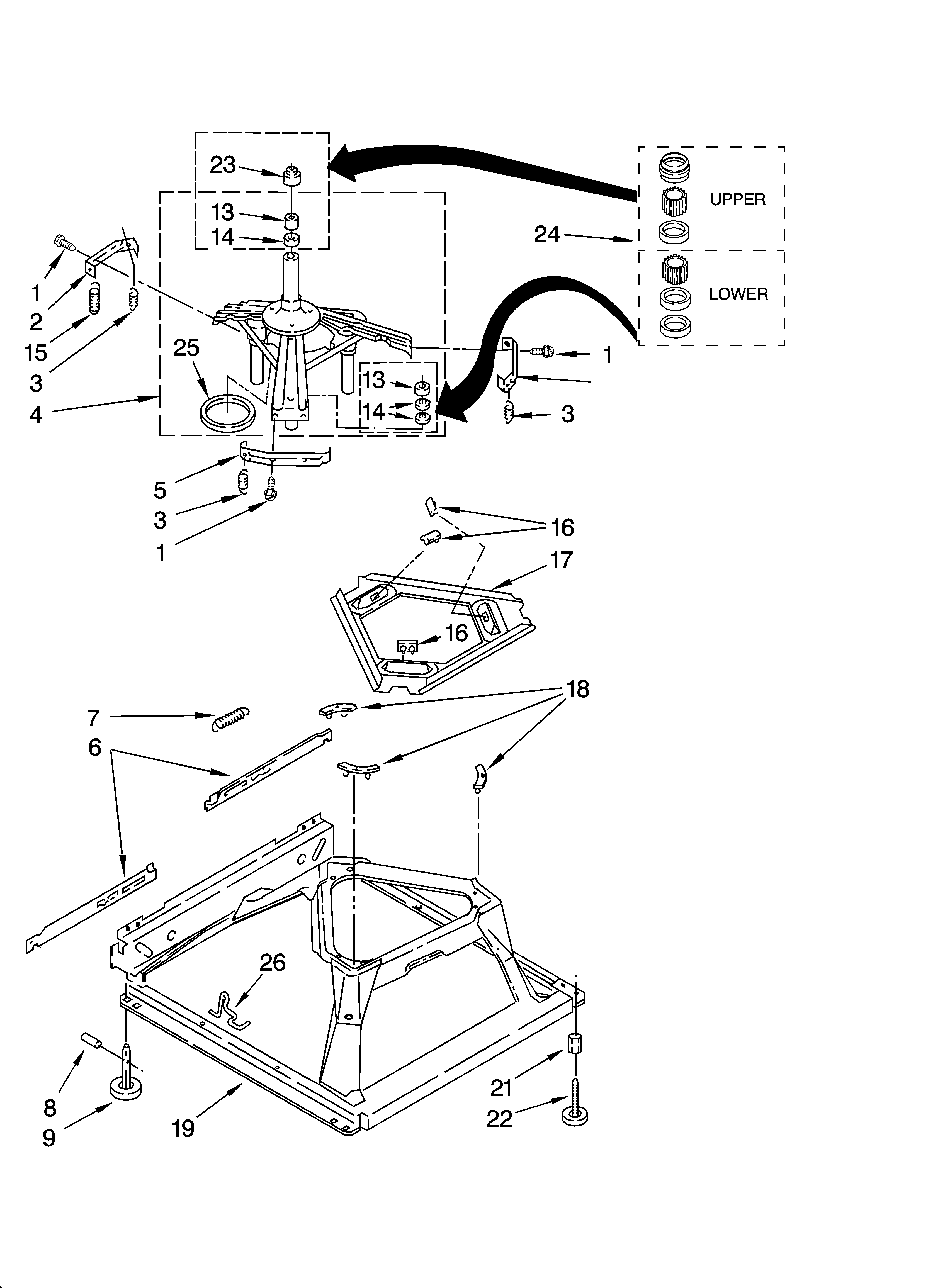 Machine base parts