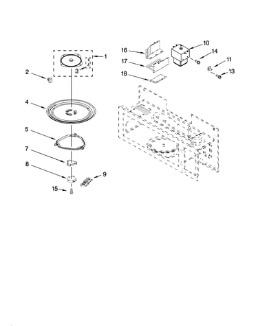 Magnetron and turntable parts