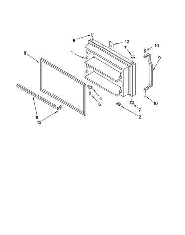 Freezer door parts
