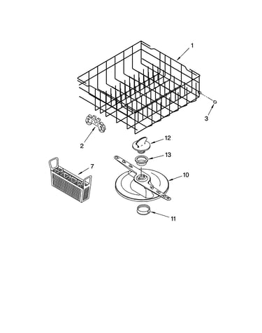 Lower dishrack parts, optional parts (not included)