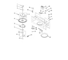 KitchenAid YKHMS155LWH1 magnetron and turntable parts diagram