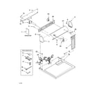 Whirlpool YLER4634PQ1 top and console parts diagram