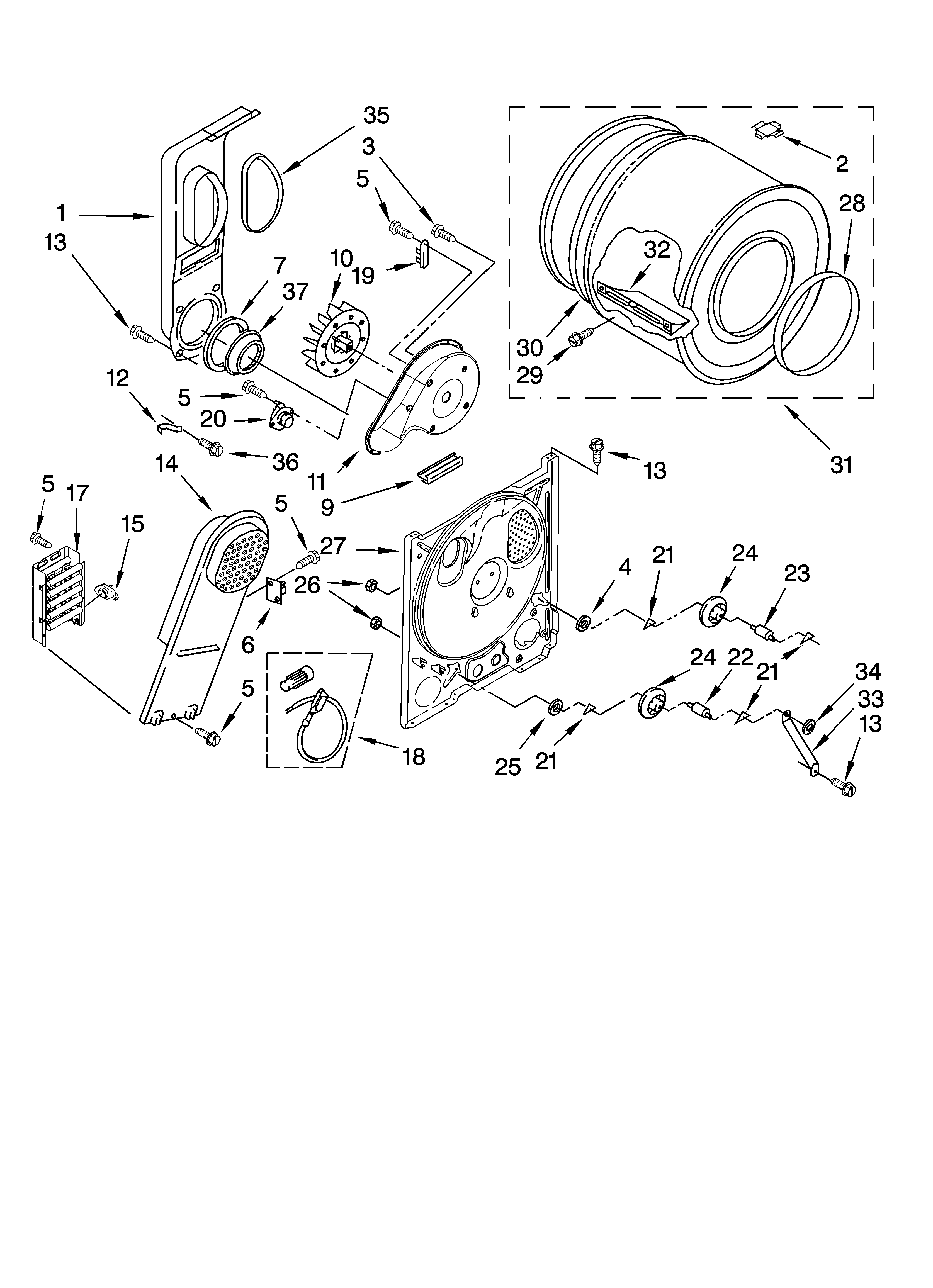 Bulkhead parts, optional parts (not included)