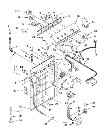 Controls and rear panel parts