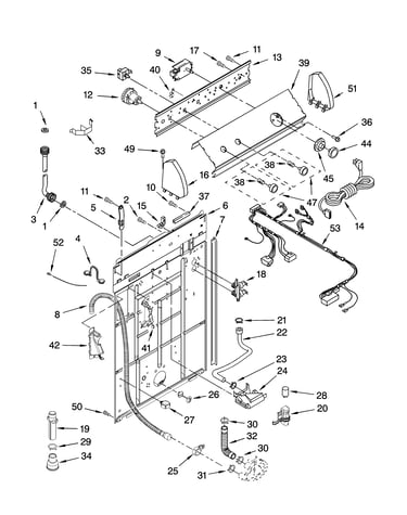 Controls and rear panel parts
