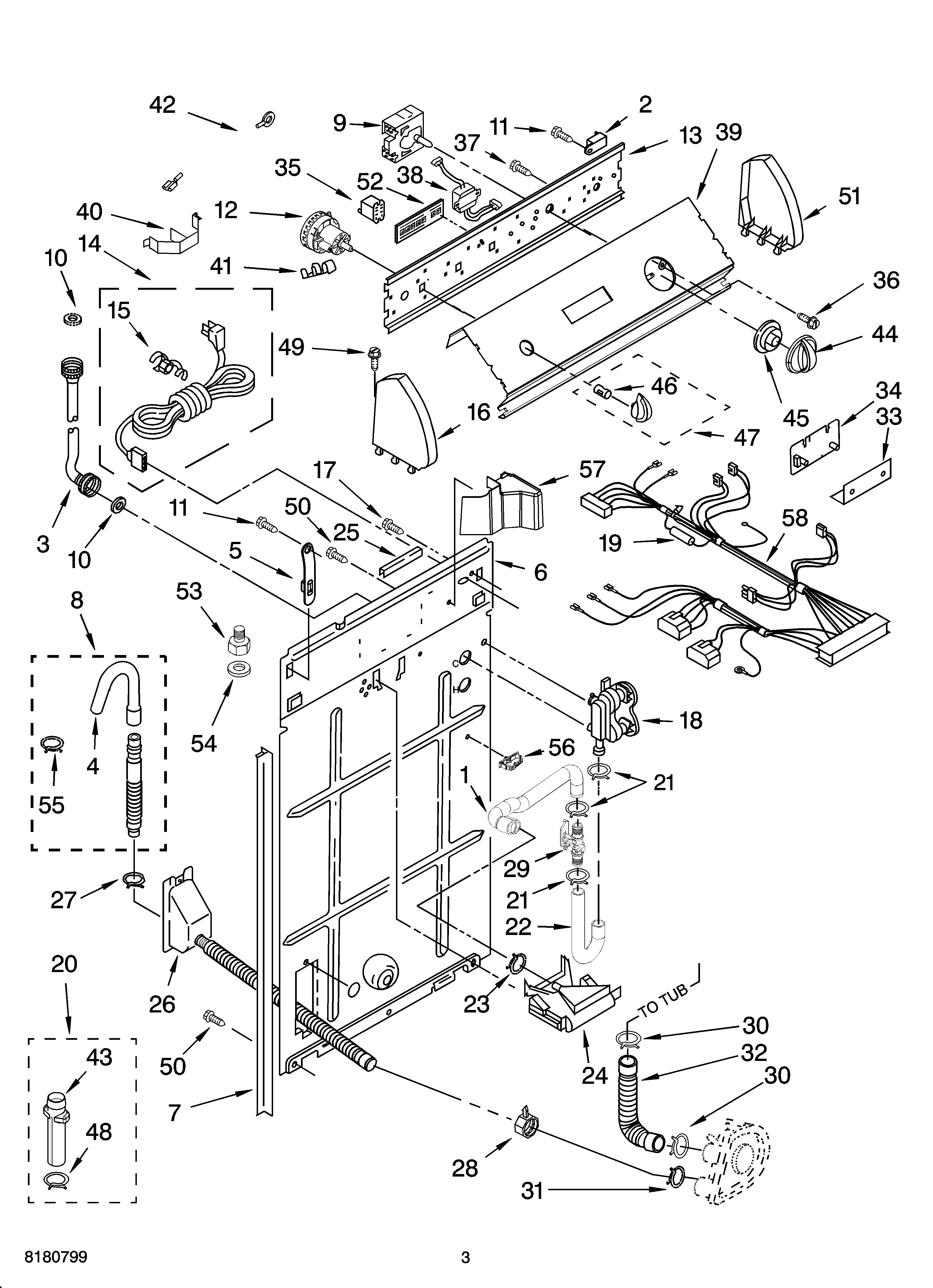 Controls and rear panel parts