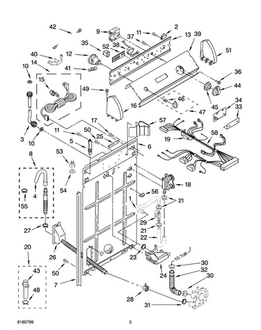 Controls and rear panel parts