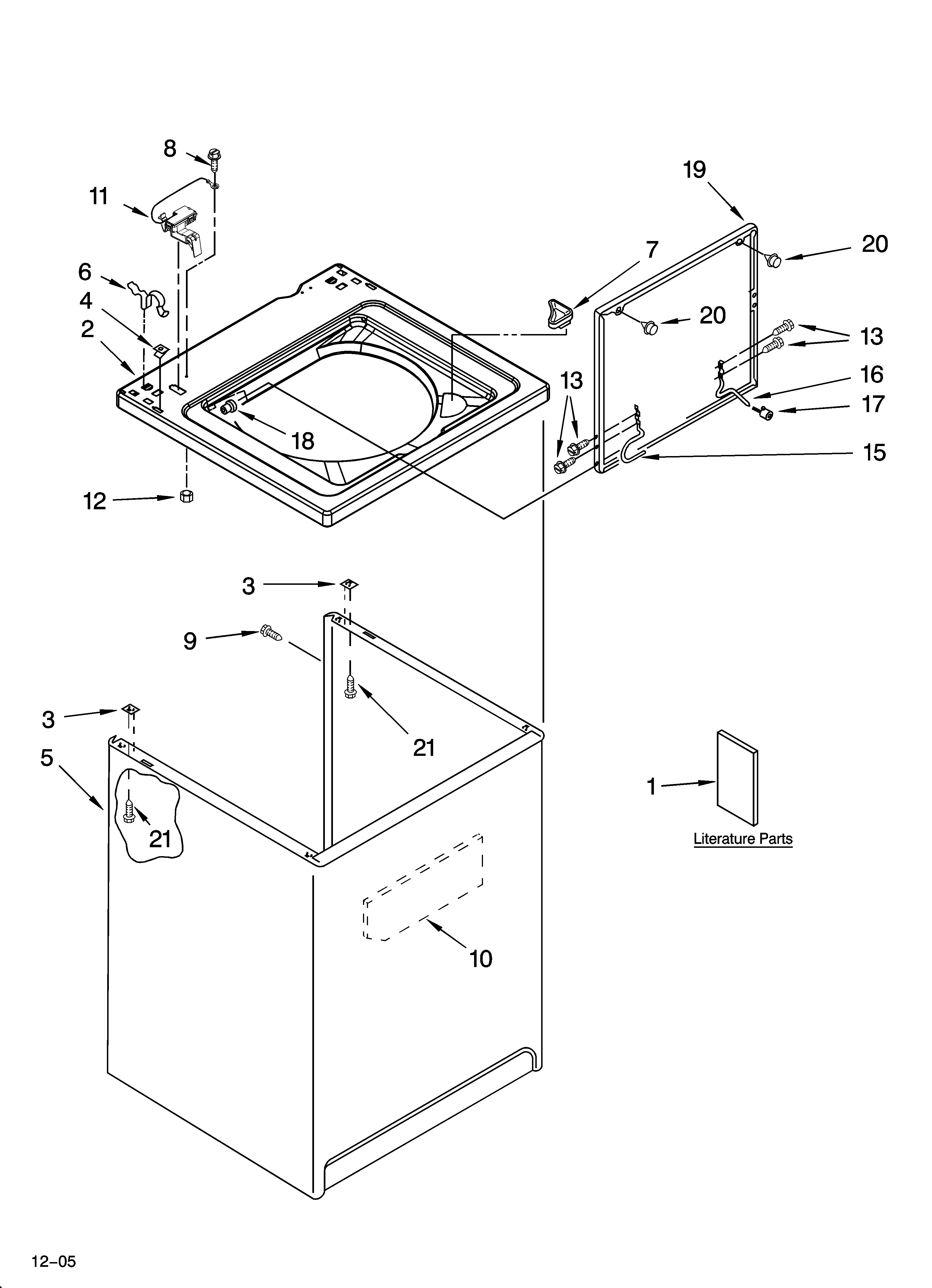 Top and cabinet parts