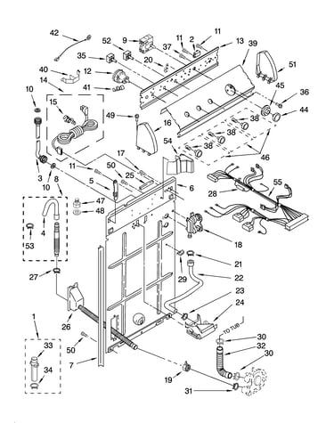 Controls and rear panel parts