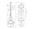 Whirlpool 3XLSQ7533JQ4 agitator, basket and tub parts diagram