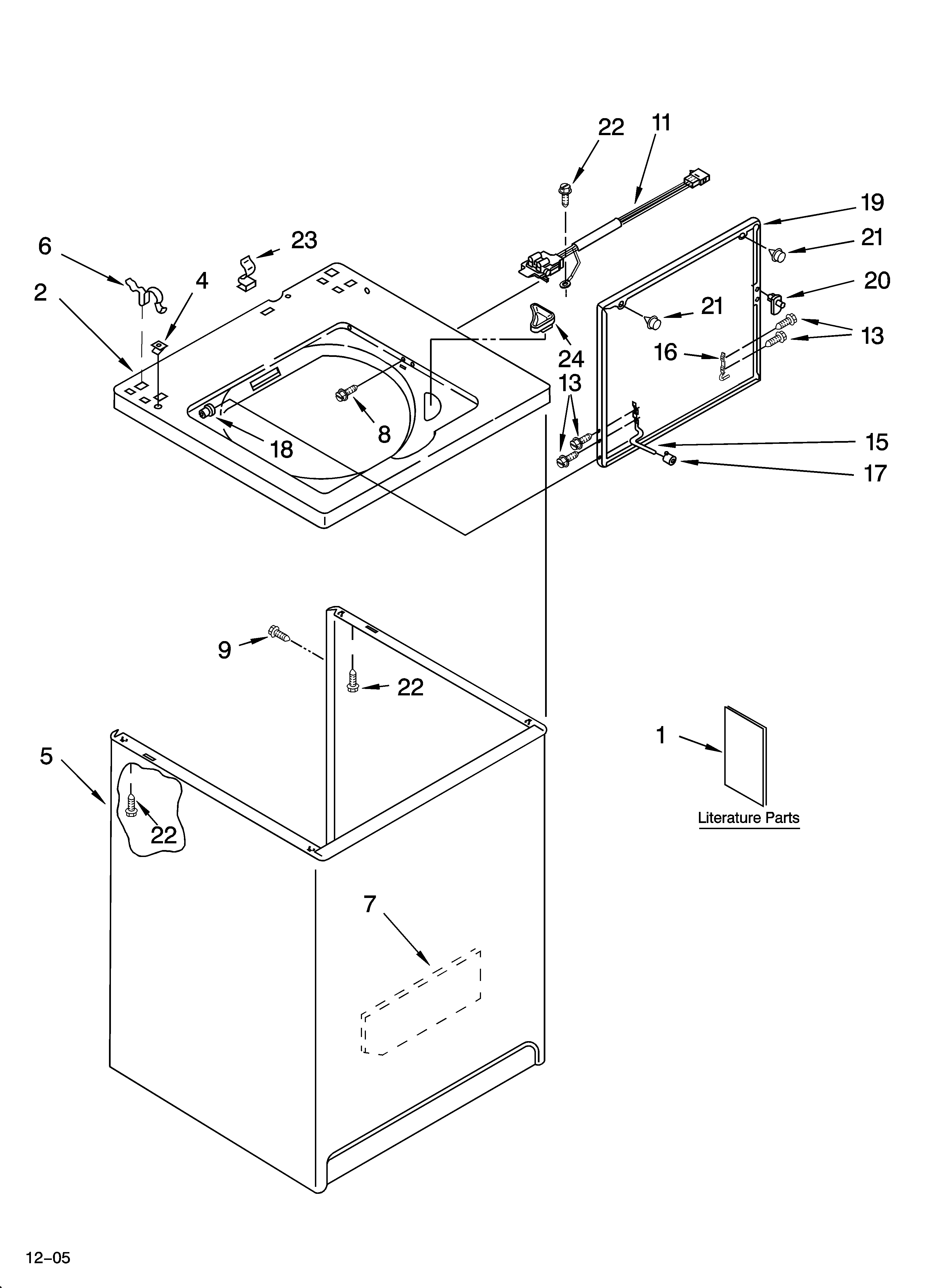 TOP AND CABINET PARTS