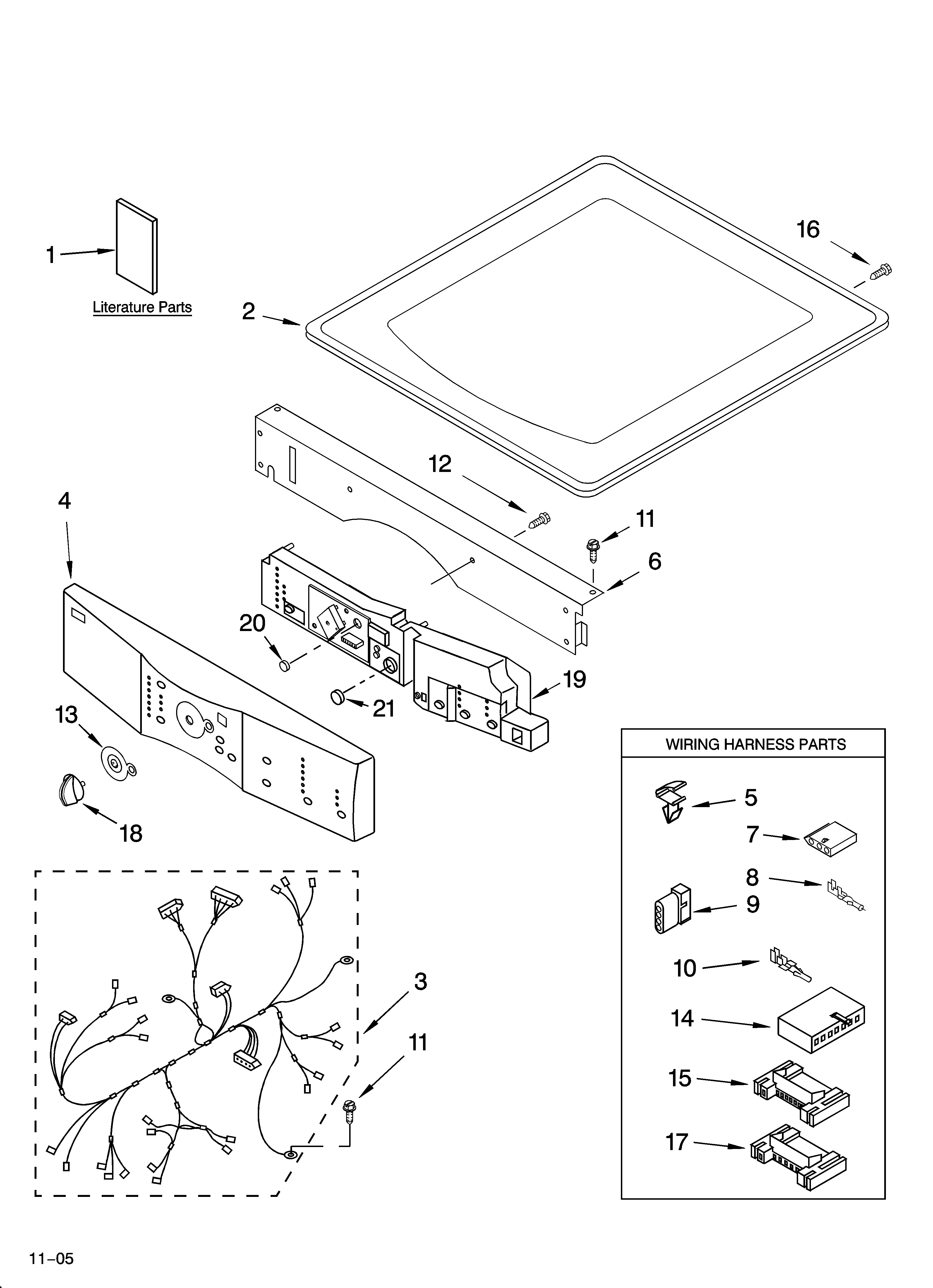 Top and console parts