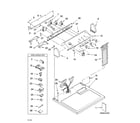 Whirlpool 7MLGR7648PG0 top and console parts diagram