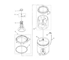 Crosley CAWB527RQ1 agitator, basket and tub parts diagram