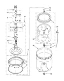Agitator, basket and tub parts