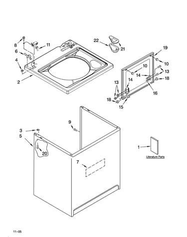 Top and cabinet parts