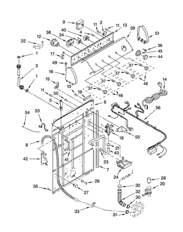 Controls and rear panel parts